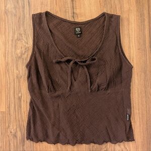 Y2K Vintage XOXO Jeans Brown Cotton Sleeveless Tank Top M
